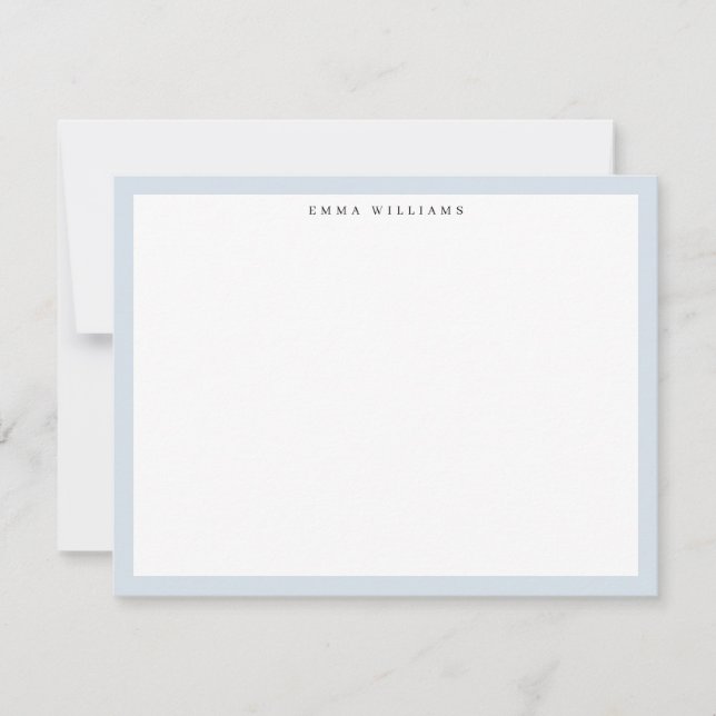 Convites Light Blue Frame Note Card (Frente)