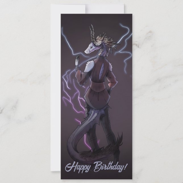 Convites Lightning Dragon happy birthday (Frente)
