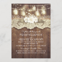 Lights Mason Jars Lace Rustic Country Casamento Ch