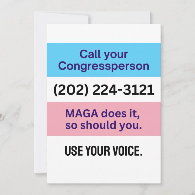 Convites Ligue para o Congresso MAGA faz Trans Ally (Frente)