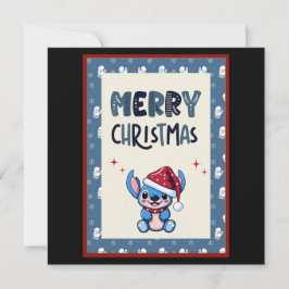 Convites Lil Blue Cutie Diz "Feliz Natal"