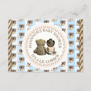 Convites Lil' Cowboy Country and Western Chá de fraldas