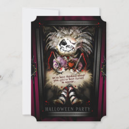 Convites Lil Girly Voodoo Doll Halloween Party Family Invit