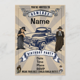 Convites Lil Homies Chicanas Party Invitation 90s Theme