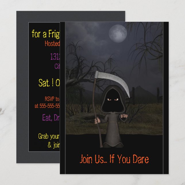 Convites Lil Reaper (Frente/Verso)