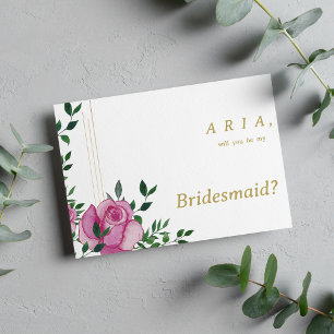 Convites Lilac-amarelo-ouro floral Bridesmaid