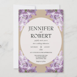 Convites Lilac and Beige Wedding
