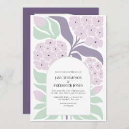 Convites Lilac Breeze Floral Modern Spring Wedding