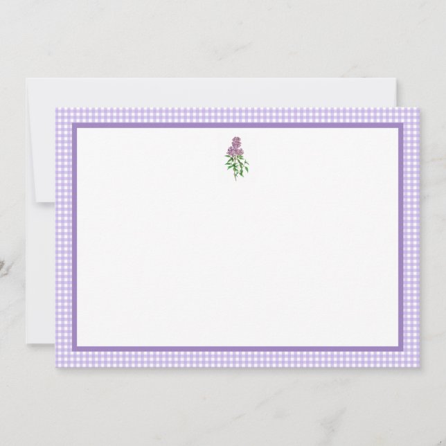 Convites Lilac e Gingham (Frente)
