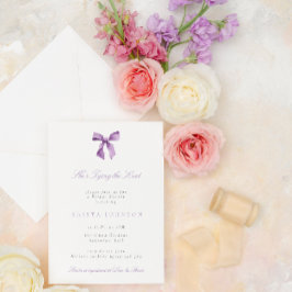 Convites Lilac Ela é Chá de panela de Arco Casando