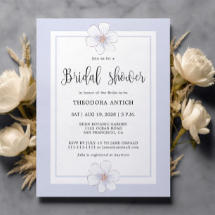 Convites Lilac Floral Romântico