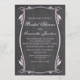 Convites Lilac Flourish Chalkboard Invite