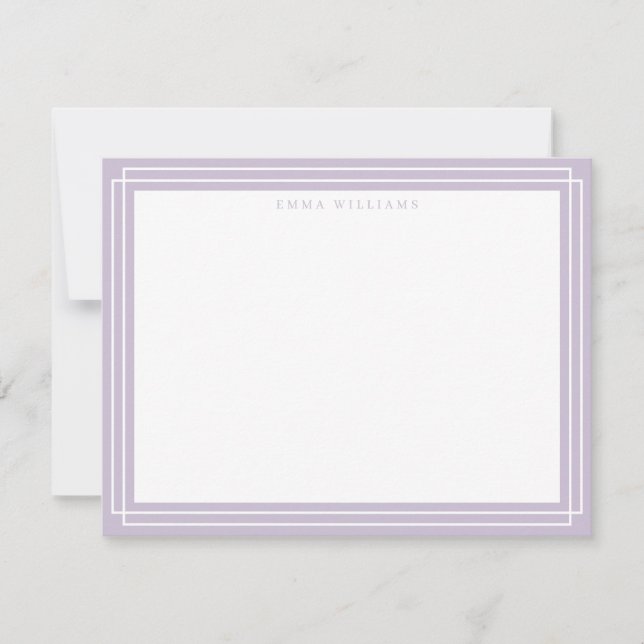 Convites Lilac Frame Note Card (Frente)