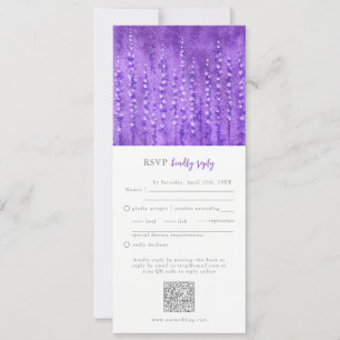 Convites Lilac Lupines Casamento RSVP Código QR