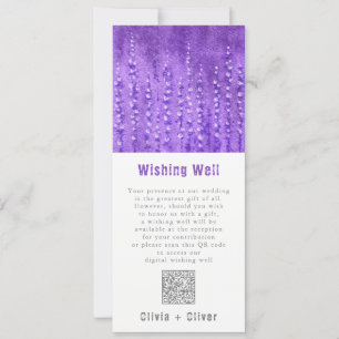 Convites Lilac Lupines Casamento Wishing Bem Código QR