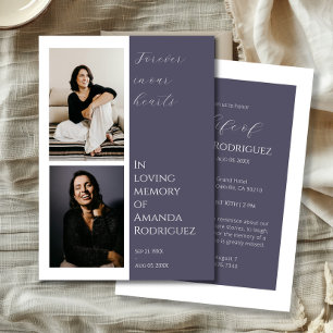 Convites Lilac Moderno No Amor Memória Foto Funeral