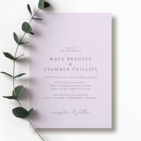 Lilac Puro Claro | Casamento de Lavandas Elegante
