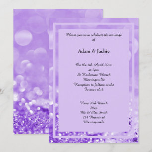 CONVITES LILAC SPARKLE LAYER BOKEH IMPRESSÃO WEDDING