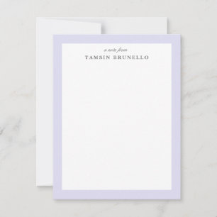 Convites Lilac tradicional e papel pessoal branco