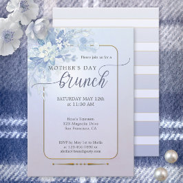 Convites Lilac Watercolor Floral Dia de as mães Brunch