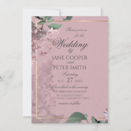 Convites Lilacs floral Wedding Invitation