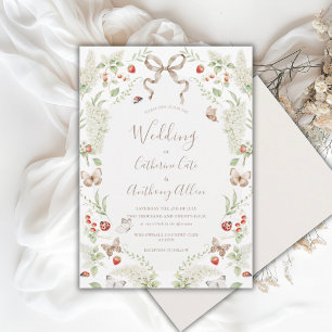 Convites Lilas Brancas Fitas de Folhagem Casamento Capricho