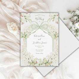 Convites Lilases Brancas Casamento Elegante Vintage
