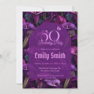 Convites Lilases Chic Call Floral Aniversário de 30 anos