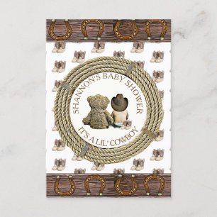 Convites Lil'Cowboy Country e Western Chá de fraldas