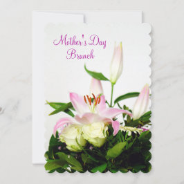 Convites Lillies & refeição matinal do dia das mães do