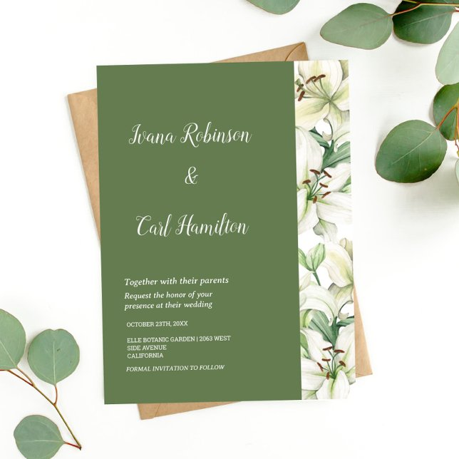 Convites LILY Blossom Elegance (Criador carregado)