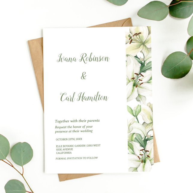 Convites LILY Blossom Elegance (Criador carregado)