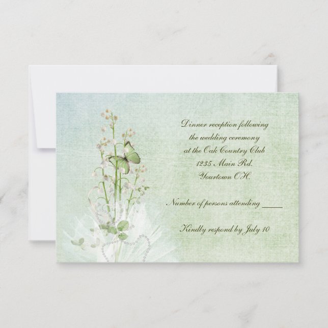 Convites Lily da RSVP do Vale (Frente)