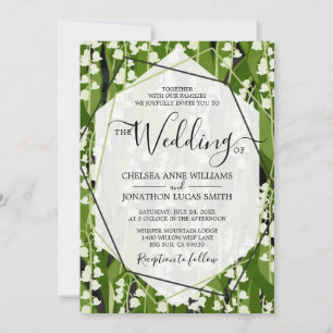 Convites Lily do Casamento Greenery do Vale
