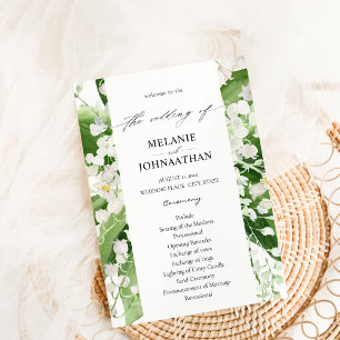 Convites Lily do Programa de Casamento Floral de Vale Branc