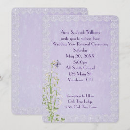 Convites Lily do Vale e Lace de Casamento