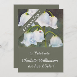 Convites Lily of the Valley Watercolor Floral Birthday