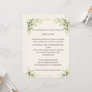 Convites Lily of the Valley Wedding Invitation