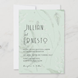 Convites Lily of Valley com Ferns | Personalizado do Verde