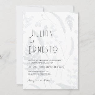 Convites Lily of Valley Frente e Traseira Botânica Sombra