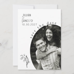 Convites Lily of Valley   White Save the Date (Salvar branc