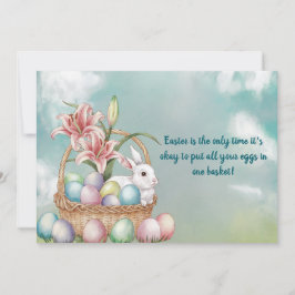 Convites Lily Watercolor e Ovos de Pastel com Coelhinho no