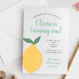 Convites Limão Amarelo Primeiro Aniversário A Virar Um Aniv