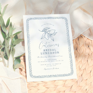 Convites Limão Desenhado À Mão Do Whimsical Chá de panela