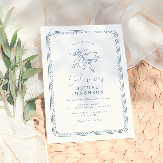 Convites Limão Desenhado À Mão Do Whimsical | Chá de panela (Criador carregado)