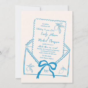 Convites Limão Desenhado Mão Ainda fazemos Renovação de Vow