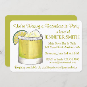 Convites Limão Margarita Cocktail Bachelorette Cinco de May