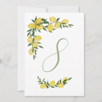 Convites Limão Mesa Número Oito