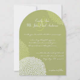 Convites Limão Moderno Casamento Floral Chrysanthemum