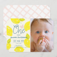 Limão Pintado à Mão e Verificação Rosa Primeiro An